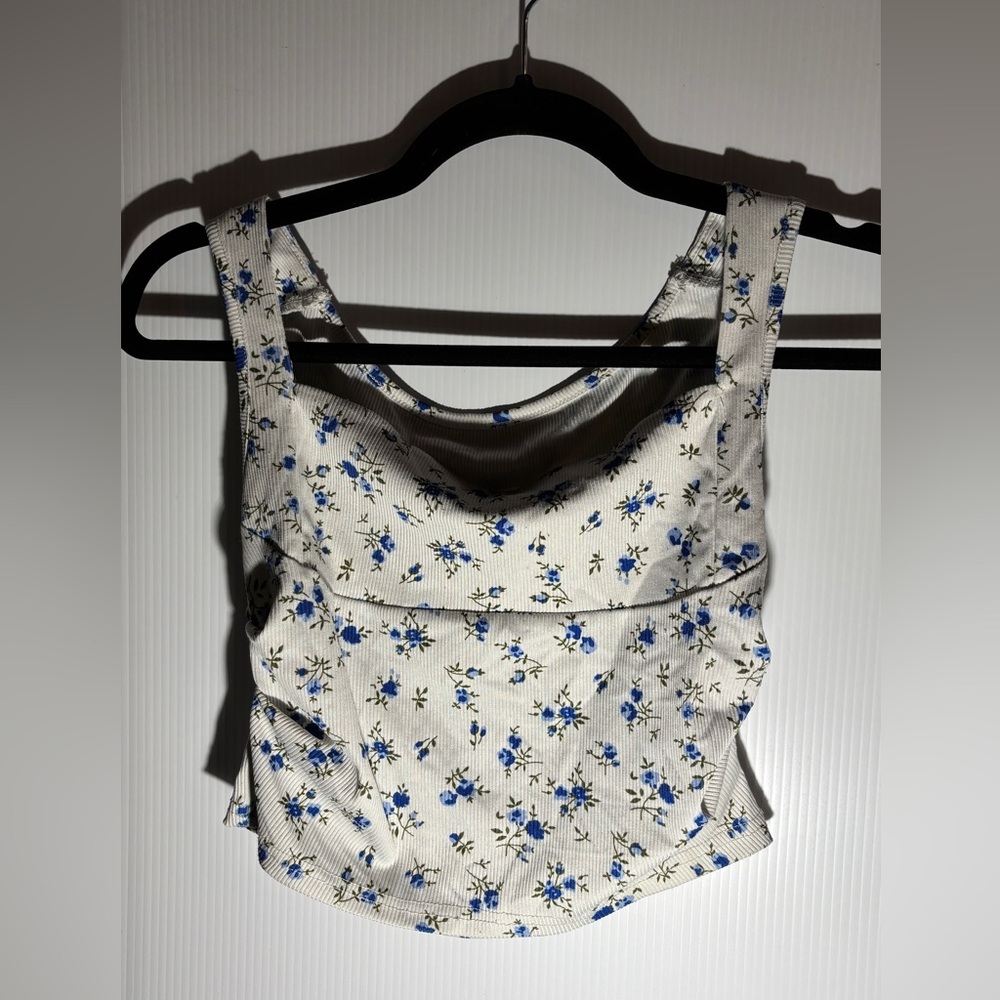 Floral Blue and White kids Top